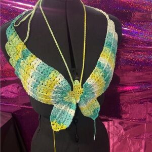 Colorful Crochet Butterfly Top